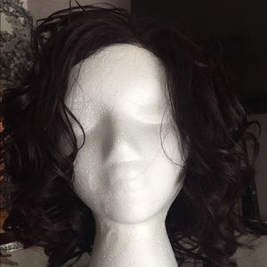 Synthetic plum wig
